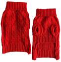 Extra Large Red Cable Knit Turtleneck Sweater For Dogs
