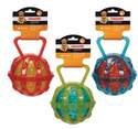 Thermoplastic Rubber Dog Tug Toy With Caged Ball, Assortment