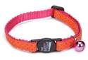 8 To 12-Inch Pink Dot Nylon Cat Collar With Jingle Bell