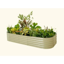 17-Inch Metal Modular Raised Bed 10-In-1 In Pearl White