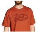 Mens Large Rust Heather Justin Logo Short Sleeve T-Shirt