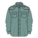 American Paint Collection TK Medallion Medallion Button Long Sleeve Men's Shirt, S