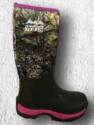 Women Size 10 Burly Tan/Fuchsia Camouflage Rubber Boot
