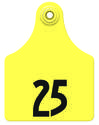 1-25 Numbered Global Large Female Yellow Ear Tags