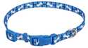 8-12-Inch Adjustable Dog Collar, Blue Plaid Bones