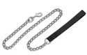 3.0 Mm X 4-Foot Chain Dog Leash With Black Nylon Handle