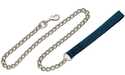 3.0mm X 4-Foot Chain Dog Leash With Blue Nylon Handle