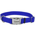 5/8 x 14-Inch Blue Adjustable Dog Collar With Metal Buckle