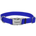 1 x 26-Inch Blue Adjustable Dog Collar With Metal Buckle