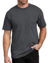 Heavyweight Charcoal Gray Pocket Short Sleeve Men's T Shirt, L