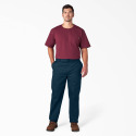 Original 874 Navy Blue Relaxed Fit High Rise Straight Leg Men's Pant, 30 in L X 40 in W