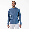 Temp-Iq Cooling Performance Steel Blue Long Sleeve Mens Tee-Shirt, Size 2Extra-Large