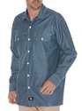 Relaxed Fit Long Sleeve Chambray Shirt Xxl