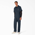 Classic Dark Navy Relaxed Fit Short Sleeve Men's Coverall, Medium
