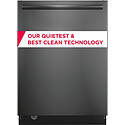 24-Inch Black Stainless Steel Tub Built-In Dishwasher