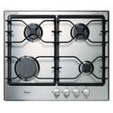 24-Inch Gas Cooktop With Sealed Burners, Black, Stainless