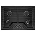 30-Inch Black Gas Cooktop With EZ-2-Lift Hinged Cast-Iron Grates