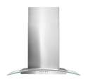 30-Inch Concave Glass & Stainless Steel Wall Mount Range Hood