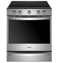 6.4 -Cubic Foot Stainless Steel Smart Slide-In Electric Range With Air Fry, When Connected