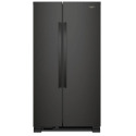 22 Cubic Foot 33-Inch Wide Black Side-By-Side Refrigerator