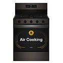 30-Inch Black Stainless Steel Gas Range With Air Cooking Technology
