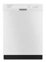 24-Inch White Front Control Built-In Dishwasher