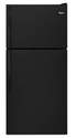 30-Inch Wide Black Refrigerator With Top Freezer