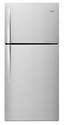 30-Inch Wide Monochromatic Stainless Steel Refrigerator With Top Freezer