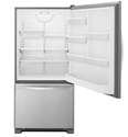 22 Cu. Ft. Stainless Steel Bottom Freezer Refrigerator With SpillGuard Glass Shelves