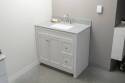 49 x 22-Inch Thinscape Performance Vanity Top In Soapstone Mist With Single White Sink, 4-Inch Faucet Spread