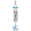 15-Inch Aqua Isabelle's Dancing Butterfly Wind Chime