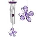 15-Inch Purple Isabelle's Dancing Butterfly Wind Chime