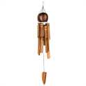25-Inch Medium Whole Coconut Bamboo Wind Chime
