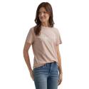 Peach Whip Heather Logo Regular Fit Short Sleeve Women's T Shirt, L