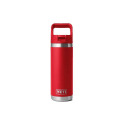 18-Ounce Rescue Red Rambler Water Bottle With Color-Matched Straw Cap