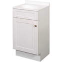 18 x 35 x 16-Inch White Shaker Vanity With White Cultured Marble Top