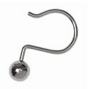 Chrome Ball Shower Curtain Hooks, 12-Piece