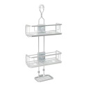 Satin Chrome Aluminum 2-Shelf Over-The-Shower Caddy