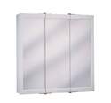 24 x 26-Inch White Tri-View Mirrored Medicine Cabinet 