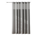 InstaCurtain Hotel-Style 71 in. W x 74 in. L Fabric Shower Curtain - Kadin Grey, Rustproof Grommet, 1-Pack
