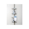Satin Nickel Corner Shower Tension Pole Caddy