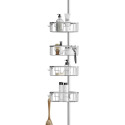 4-Basket Adjustable Corner Shower Storage System Tension Pole Shower Caddy