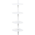 97-Inch White 4-Shelf Tension Pole Shower Caddy