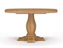 4-Foot Round Mahogany Drake Pedestal Table, Driftwood