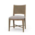 Dulwich Dining Chair In Fruit Wood Finish With Camelot Linen Seat