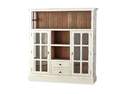 Cape Cod Kitchen Cupboard With Drawers, White Harvest, Driftwood