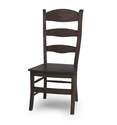 Peg And Dowel Cocoa Ladder Back Chair With Wooden Seat