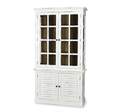 White 2-Door Cottage Cabinet With Glass
