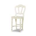 Napoleon White Carved Back Counter Stool