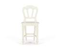 Napoleon Counter Stool With Carved Back, White Harvest